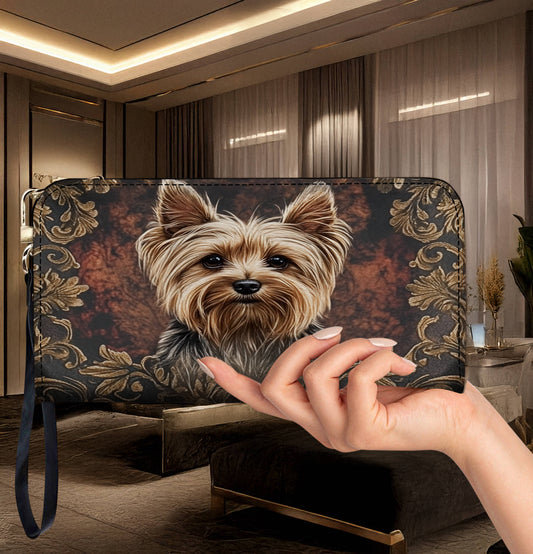 Lorva Leather Wallet Yorkie Royalty