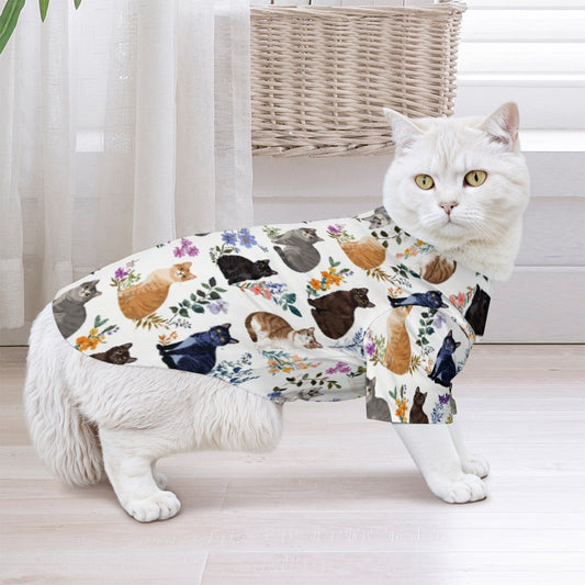 Cat Lovers shirt Charming Floral