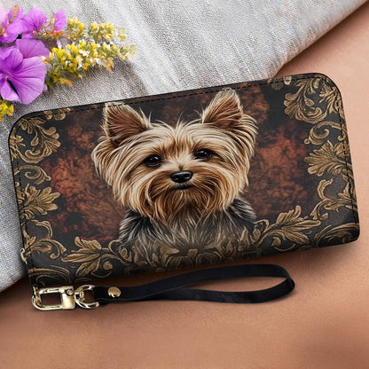 Lorva Leather Wallet Yorkie Royalty