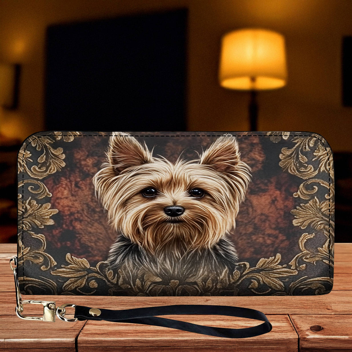 Lorva Leather Wallet Yorkie Royalty