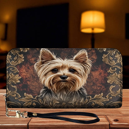 Lorva Leather Wallet Yorkie Royalty