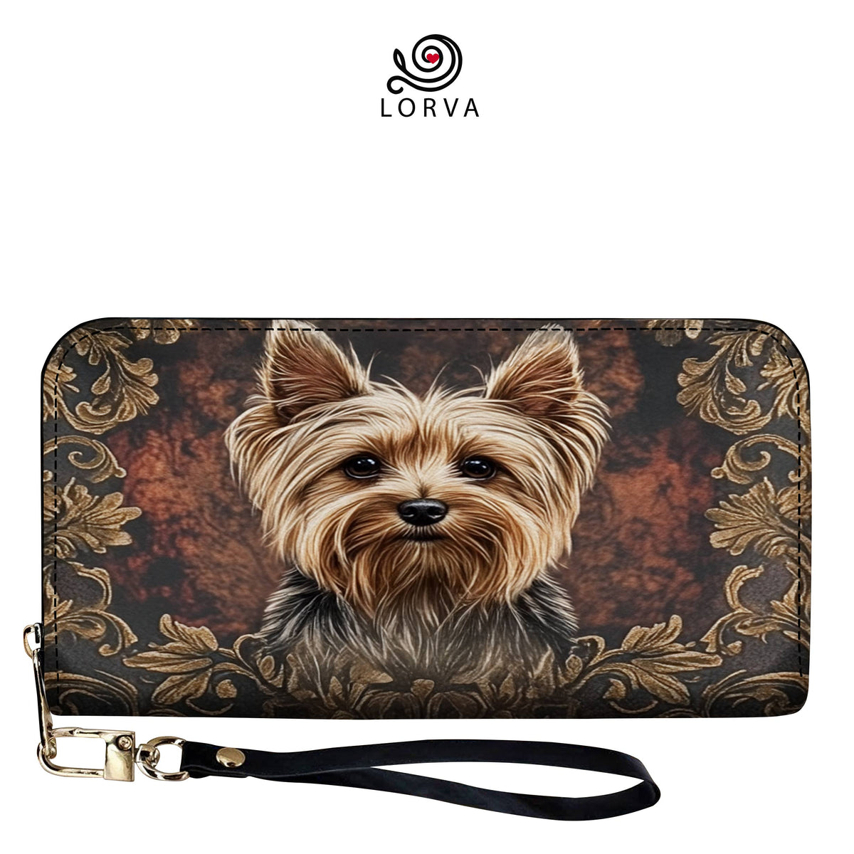 Lorva Leather Wallet Yorkie Royalty