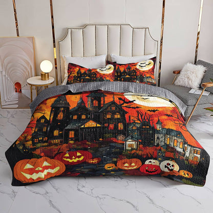 Halloween Lorva All Season Quilt 3-Piece Set Midnight Haunting