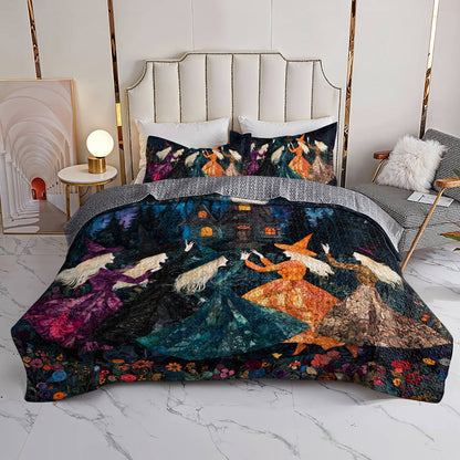 Witch Lorva All Season Quilt 3-Piece Set Dancing In The Moonlight