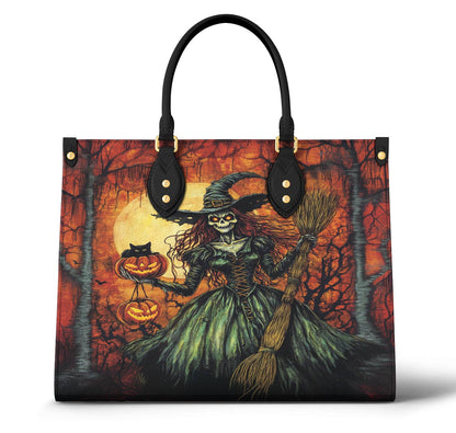 Witch Lorva Leather Bag Haunted Skull Charm