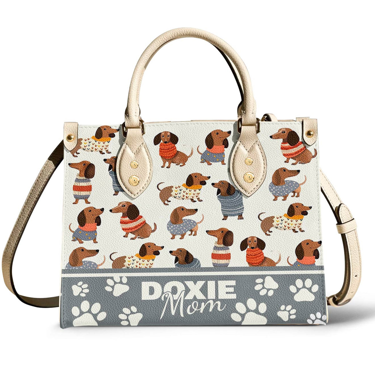 Lorva Dachshund Leather Bag Doxie Mom