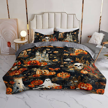 Halloween Lorva All Season Quilt 3-Piece Set Charming Floral Autumn