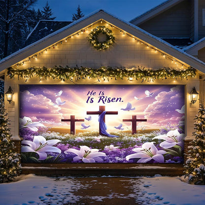 Lorva Garage Door Banner Decoration He Is Risen
