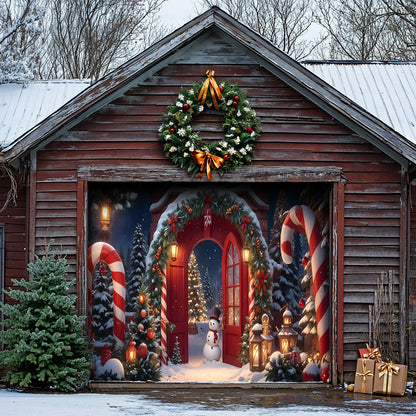 Lorva Christmas Garage Door Banner Decoration Christmas Gateway