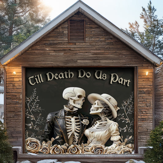 Lorva Garage Door Banner Decoration Till Death Do Us Part