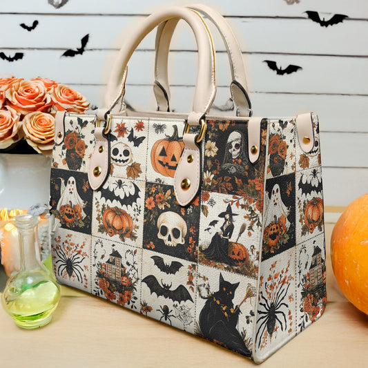 Halloween Lorva Leather Bag Charming Floral