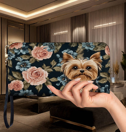 Lorva Leather Wallet Chic, Floral & Fierce – Just Like My Yorkie