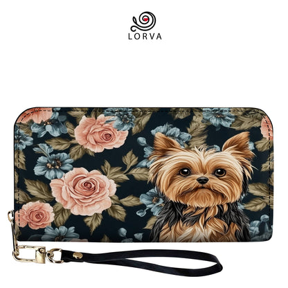 Lorva Leather Wallet Chic, Floral & Fierce – Just Like My Yorkie