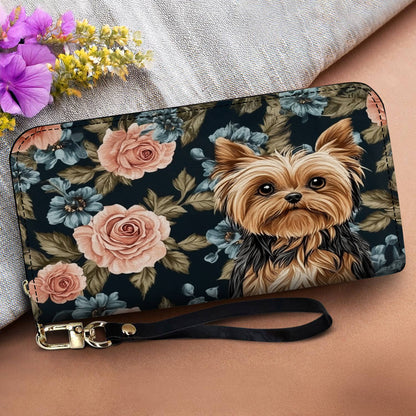 Lorva Leather Wallet Chic, Floral & Fierce – Just Like My Yorkie