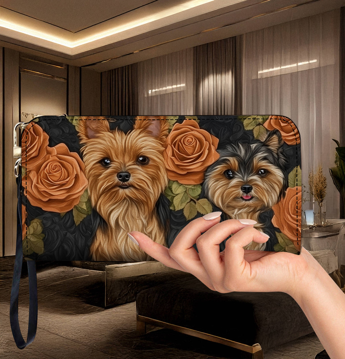 Lorva Leather Wallet Classy, Sassy, Yorkie Obsessed