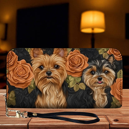 Lorva Leather Wallet Classy, Sassy, Yorkie Obsessed