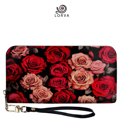 Lorva Leather Wallet Rose Elegance