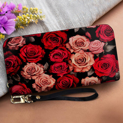 Lorva Leather Wallet Rose Elegance
