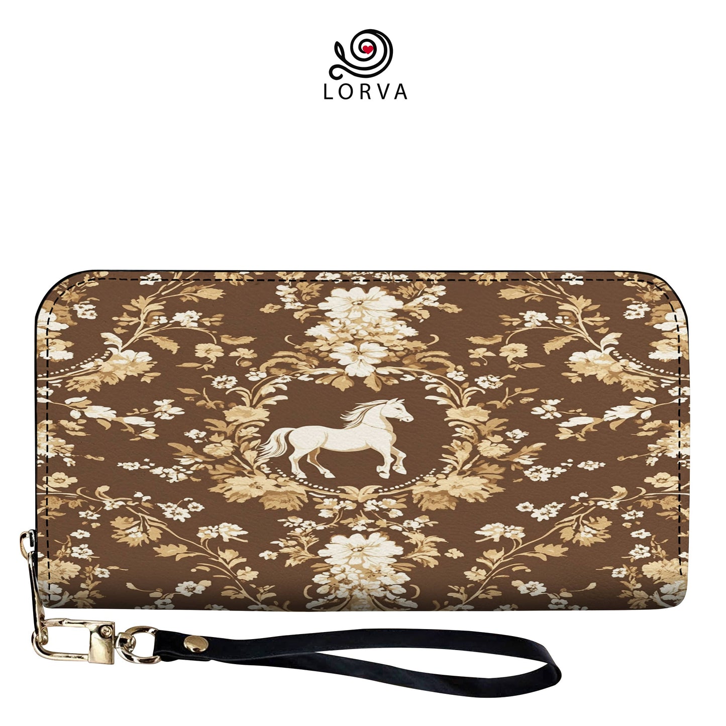 Lorva Leather Wallet Golden Horse Elegance