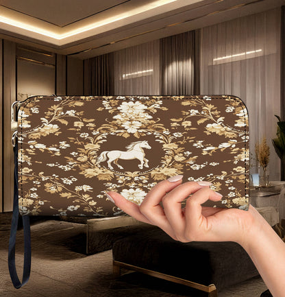 Lorva Leather Wallet Golden Horse Elegance