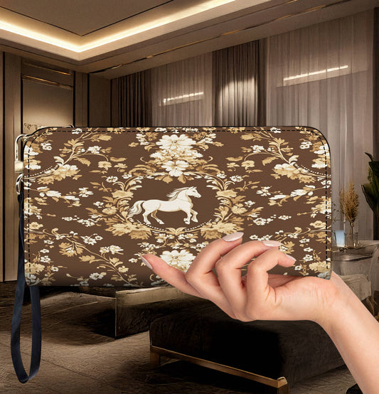 Lorva Leather Wallet Golden Horse Elegance