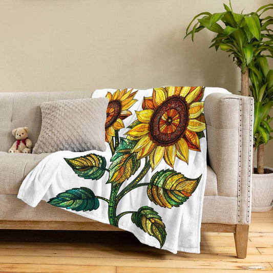 Lorva Fleece Blanket Sunflower Mama