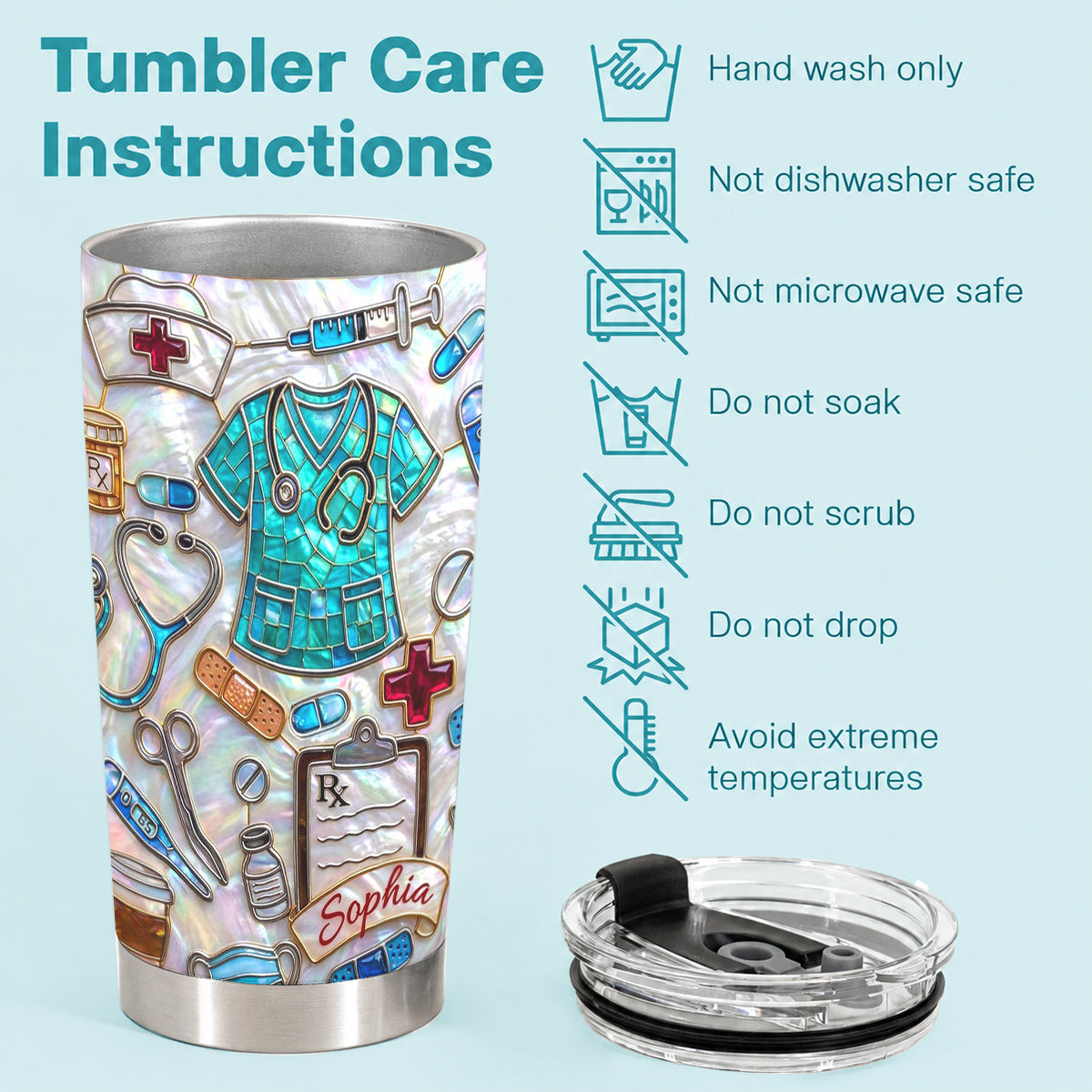 Lorva  Personalized Nurse 20Oz Tumbler Nurselife
