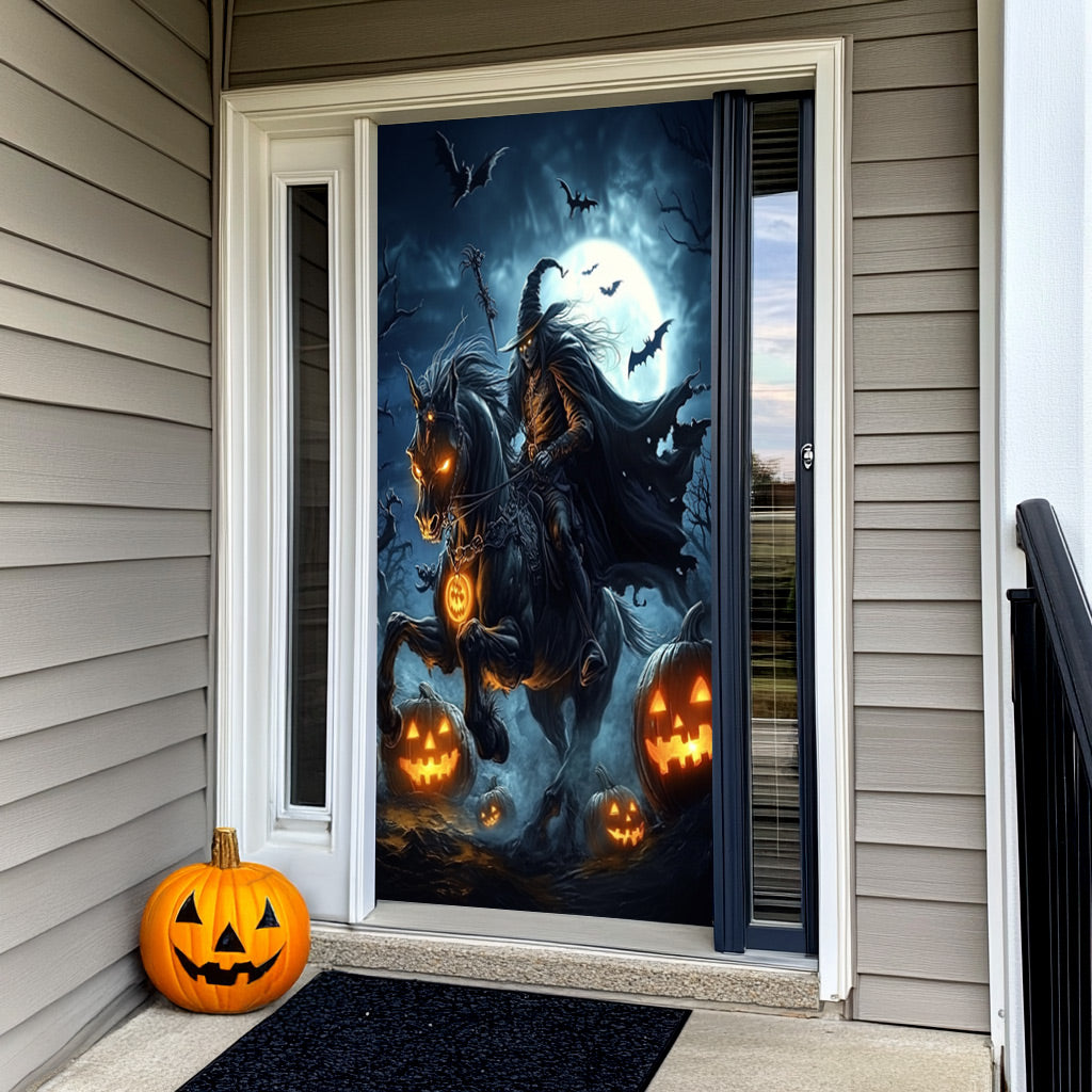 Lorva Halloween Door Cover The Cursed Horseman Halloween