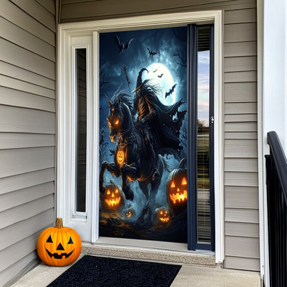 Lorva Halloween Door Cover The Cursed Horseman Halloween