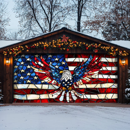 Lorva Garage Door Banner Decoration Proud Of My Country