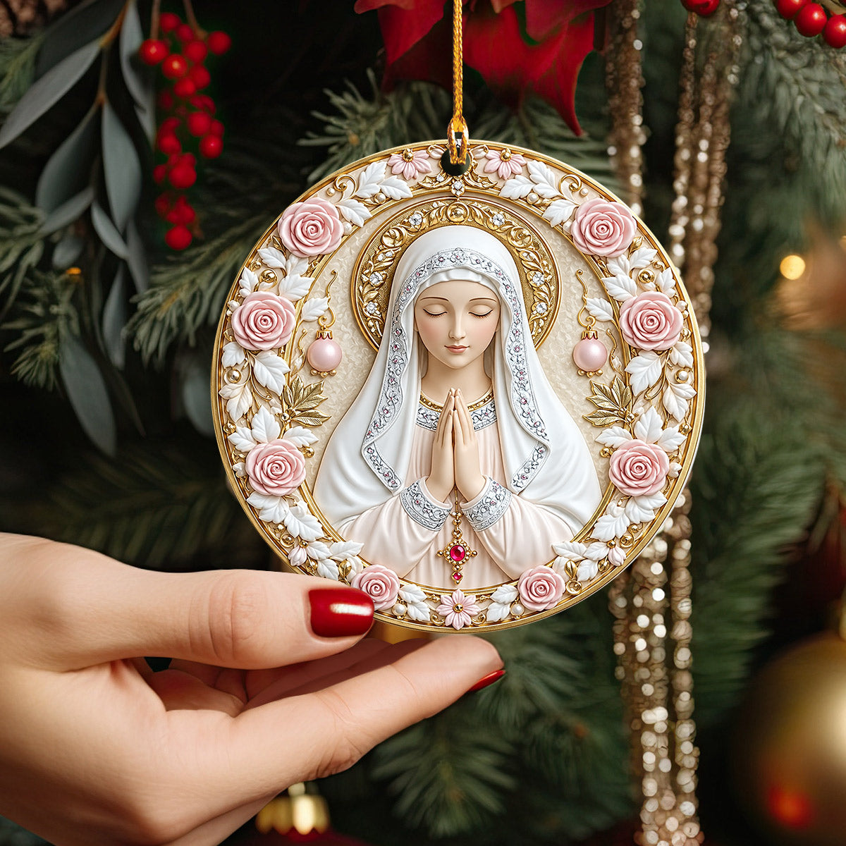 Lorva 2D Acrylic Ornament Divine Beauty Virgin Mary