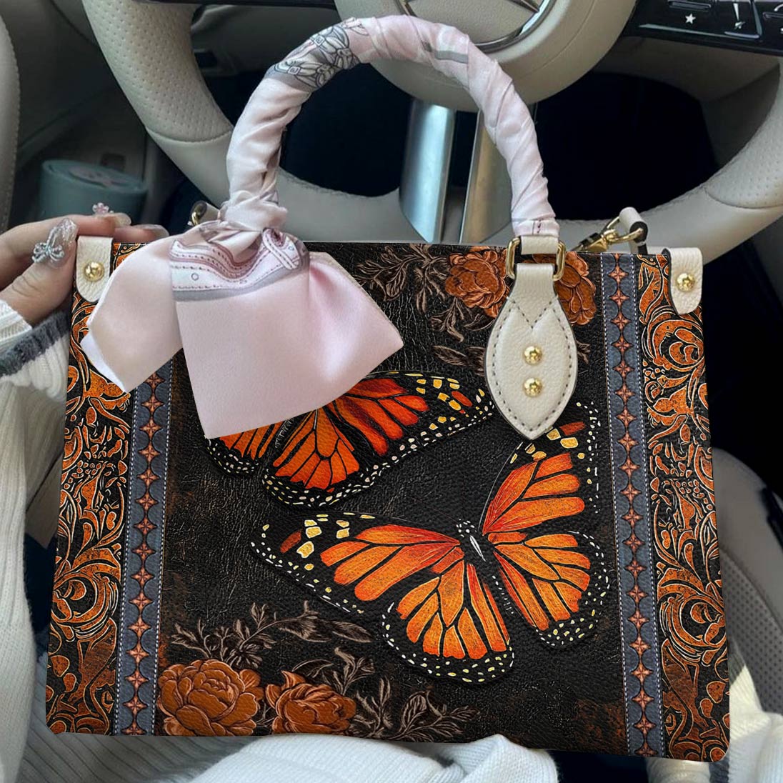 Lorva Butterfly Leather Bag Vintage Ember Wings
