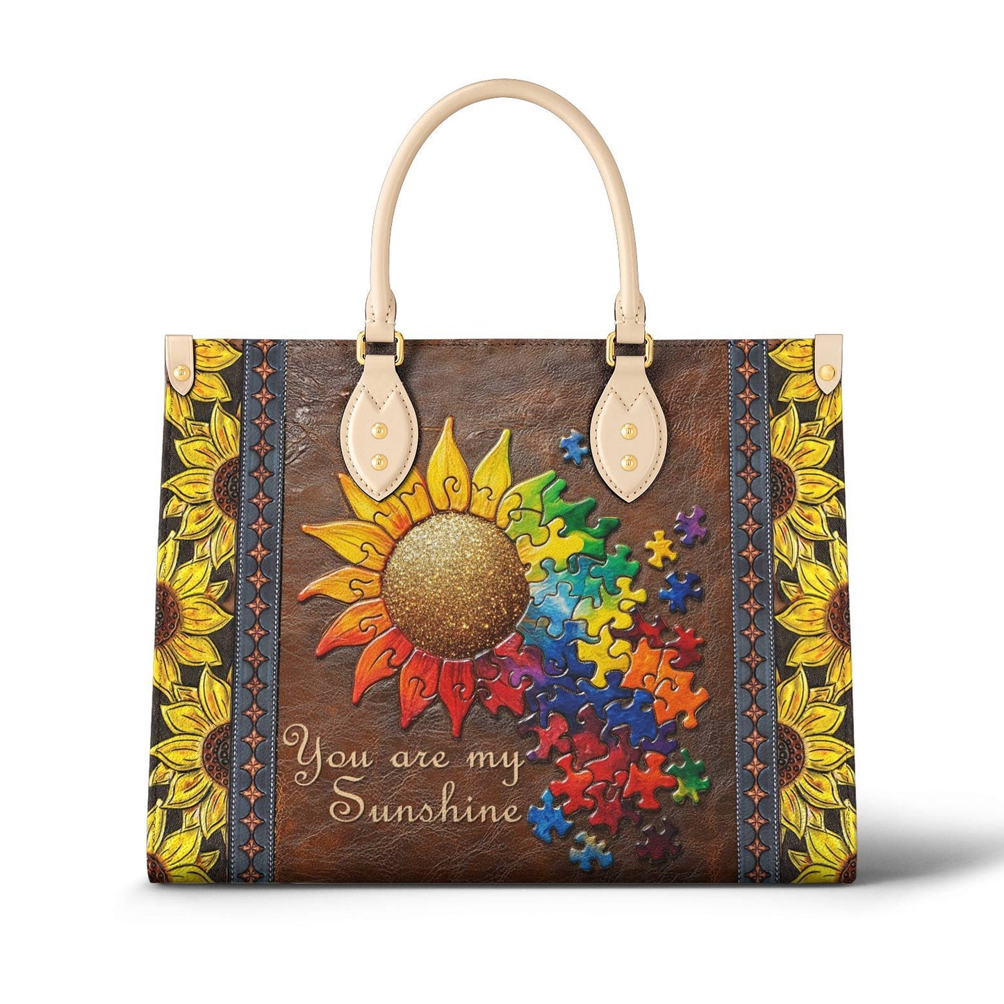 Lorva Leather Bag Autism You Are My Sunshine