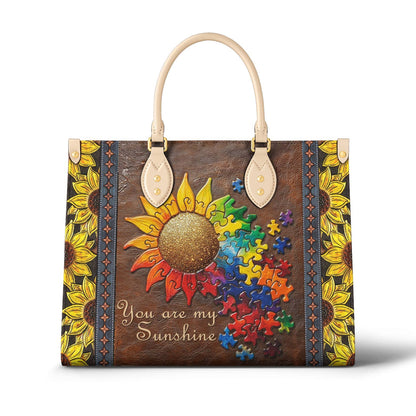 Lorva Leather Bag Autism You Are My Sunshine