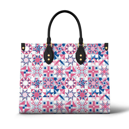 Lorva Leather Bag Complicated Quilting Blocks