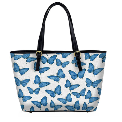 Lorva Butterfly Leather Tote Bag Springtime Flutter