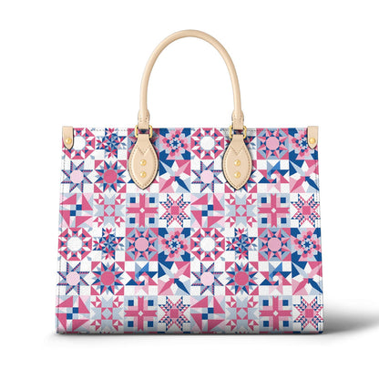 Lorva Leather Bag Complicated Quilting Blocks