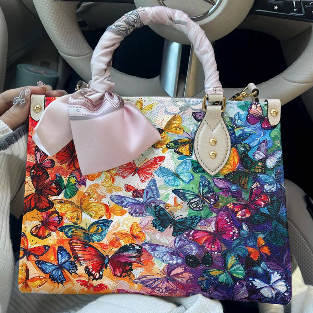 Lorva Butterfly Leather Bag Rainbow Migration