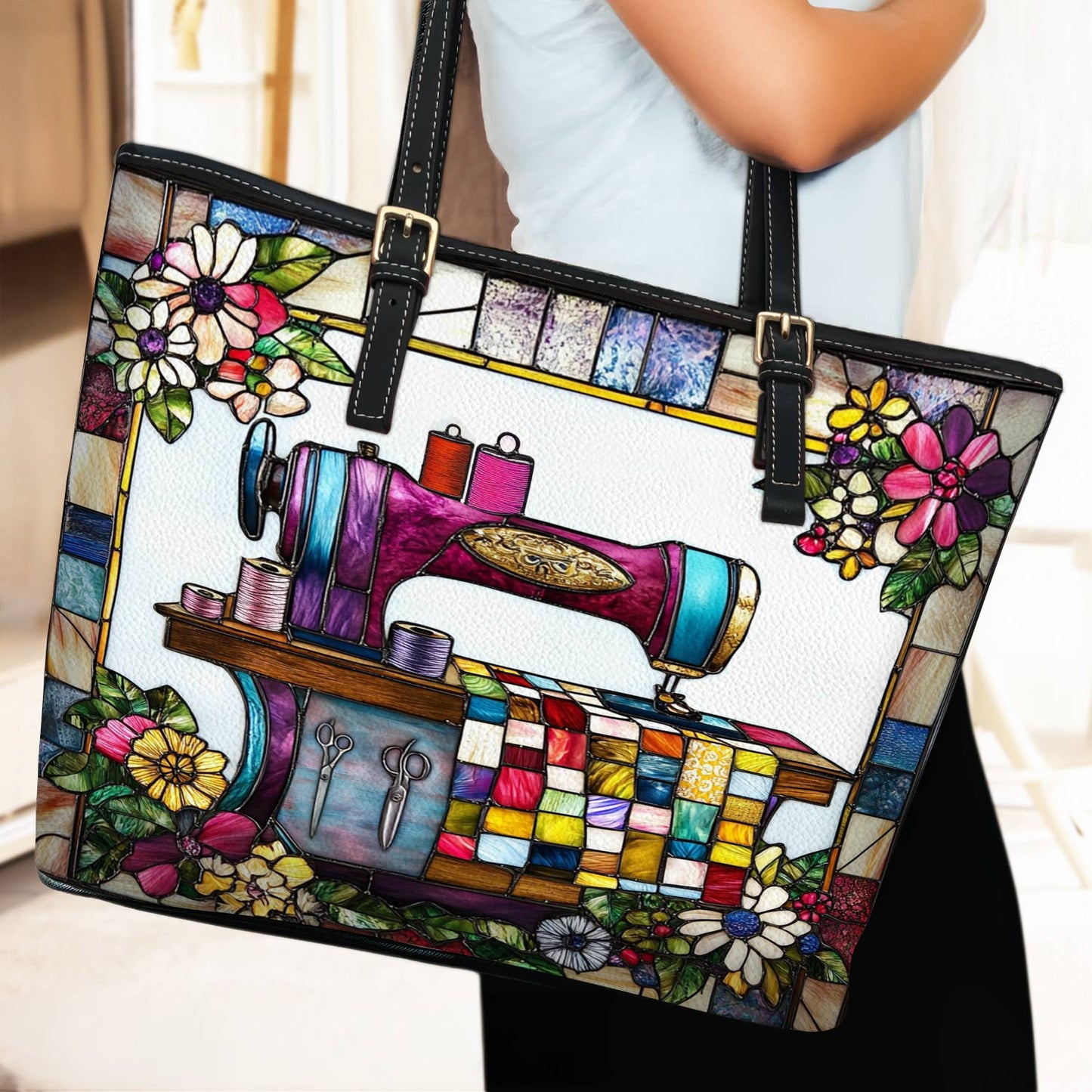 Lorva Leather Tote Bag The Quilter’s Window
