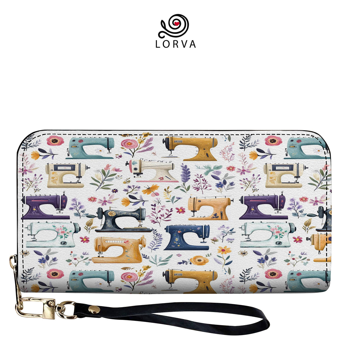 Lorva Sewing Leather Wallet Floral Sewing Machines