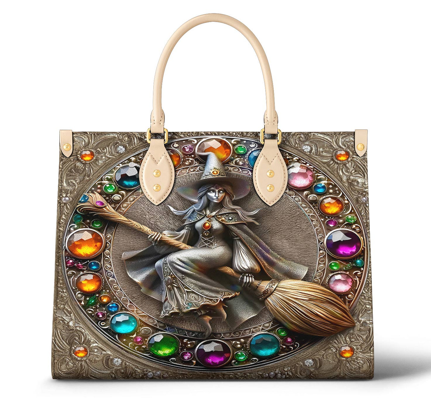 Witch Lorva Leather Bag Crystal Charm