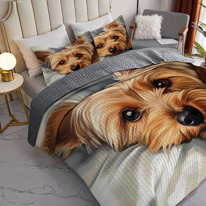 Lorva All Season Quilt 3-Piece Set Snuggly Pup