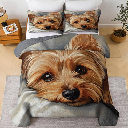 Lorva All Season Quilt 3-Piece Set Snuggly Pup