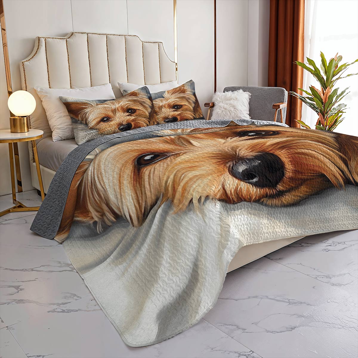 Lorva All Season Quilt 3-Piece Set Snuggly Pup