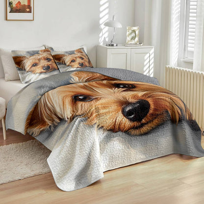 Lorva All Season Quilt 3-Piece Set Snuggly Pup