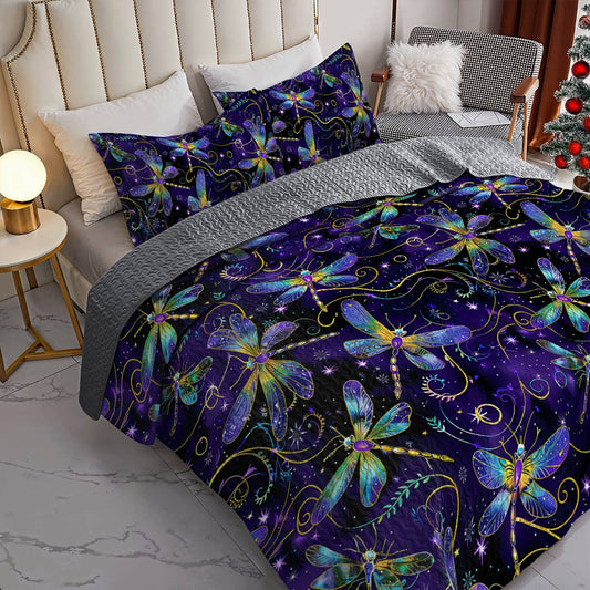 Lorva All Season Quilt 3-Piece Set Mysterious Dragonfly