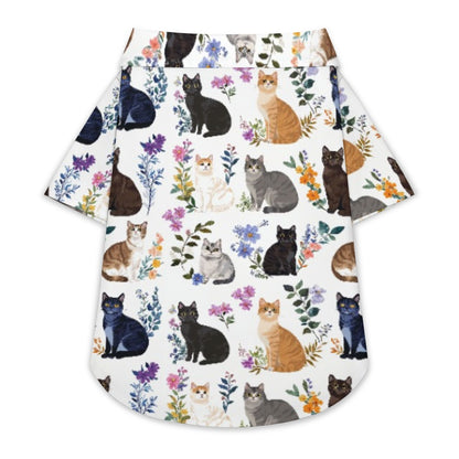 Cat Lovers shirt Charming Floral
