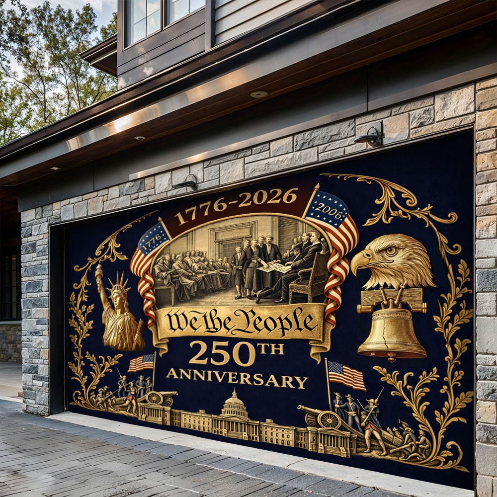 Lorva Garage Door Banner Decoration We The People