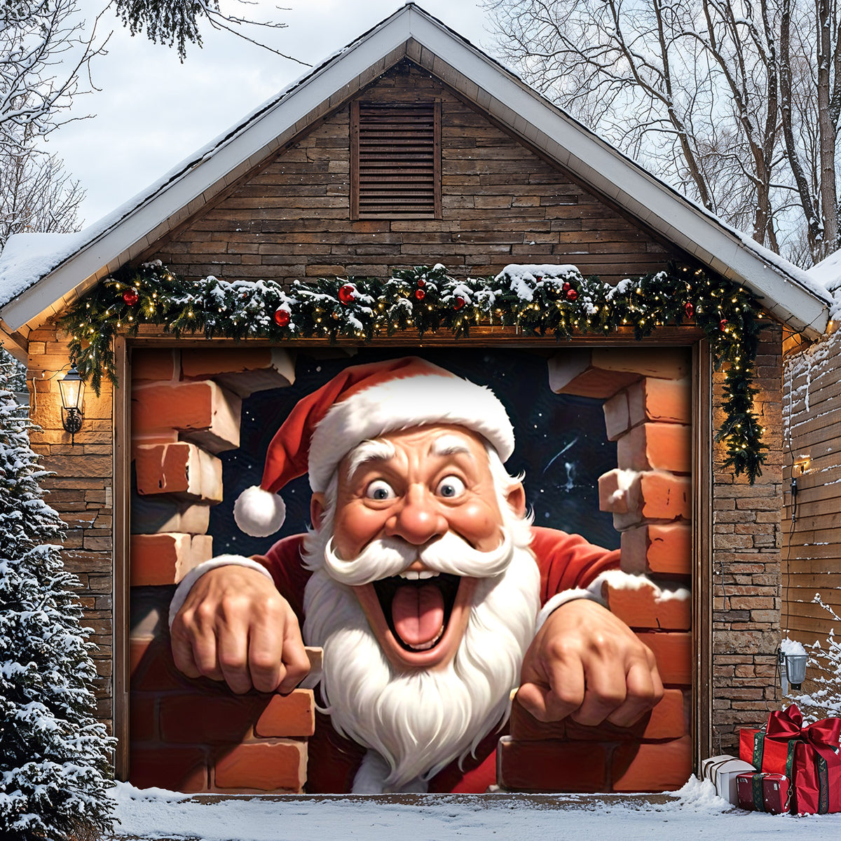 Lorva Christmas Garage Door Banner Decoration Hello