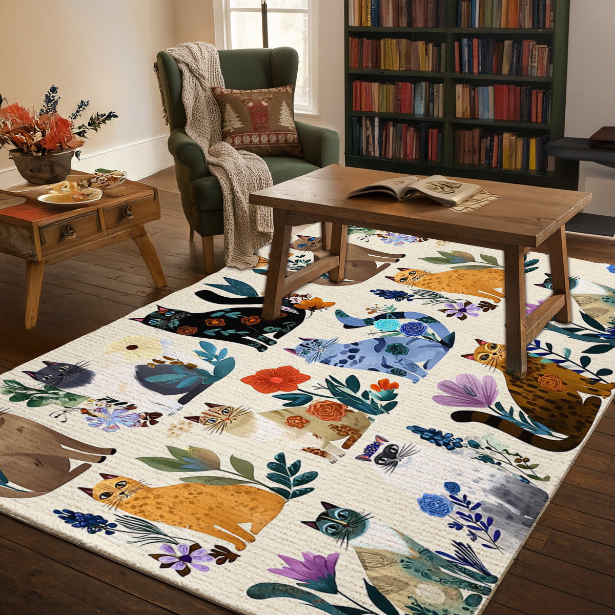 Lorva Cat Area Rug Gardern Love